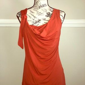 VERA WANG | Elegant Sleeveless Draped Top